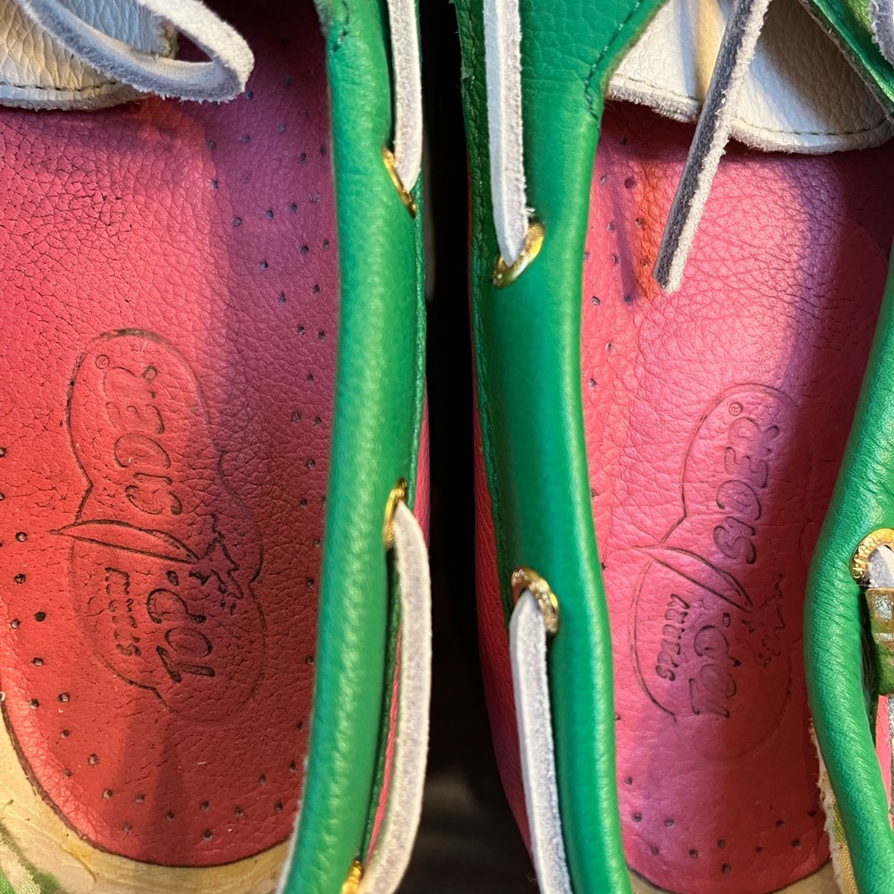Topsider Sperry woman’s Colorful pink and green Boat Sz 8.5 woman - Picture 5 of 7